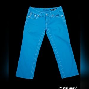 Women's Miss Me Capri Jeans Hawaiian Blue
